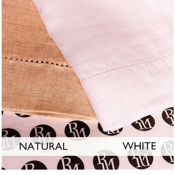 NWT New 100% Pure Linen Tablecloth | 120x60 | Elegant Hemstitch | Luxury Fabric - Picture 4 of 8